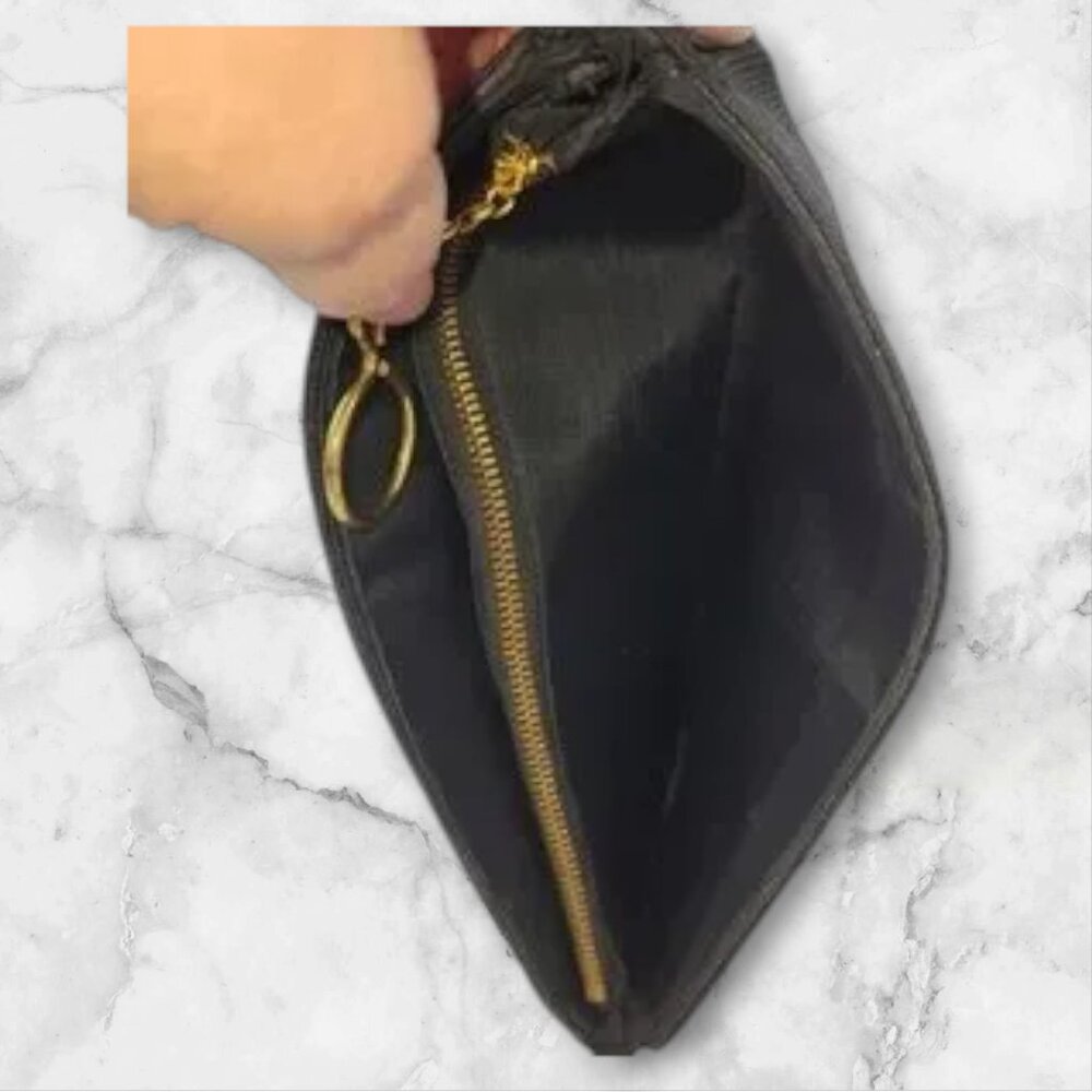 MCM Vintage Genuine Corde Clutch Black Evening Bag Purse - Picture 10 of 12
